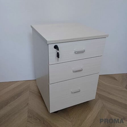 [PRE-ORDER] ตู้ลิ้นชัก 3 ชั้น PROMA-OF07-01 40CM สีลายไม้พอลโลเนีย_1