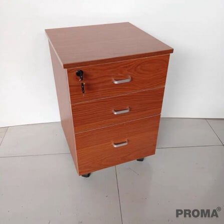 [PRE-ORDER] ตู้ลิ้นชัก 3 ชั้น PROMA-OF07-01 40CM สีลายไม้โร้สวู้ด_1