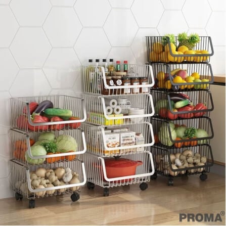 [PRE-ORDER] ชั้นวางของ 3 ชั้น วัสดุสแตนเลส304 มีล้อ PROMA-RACK001-03-S304_4