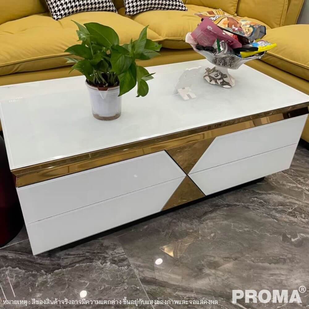 [Pre-order] โต๊ะกลาง PROMA TVS-05S150W สีขาว