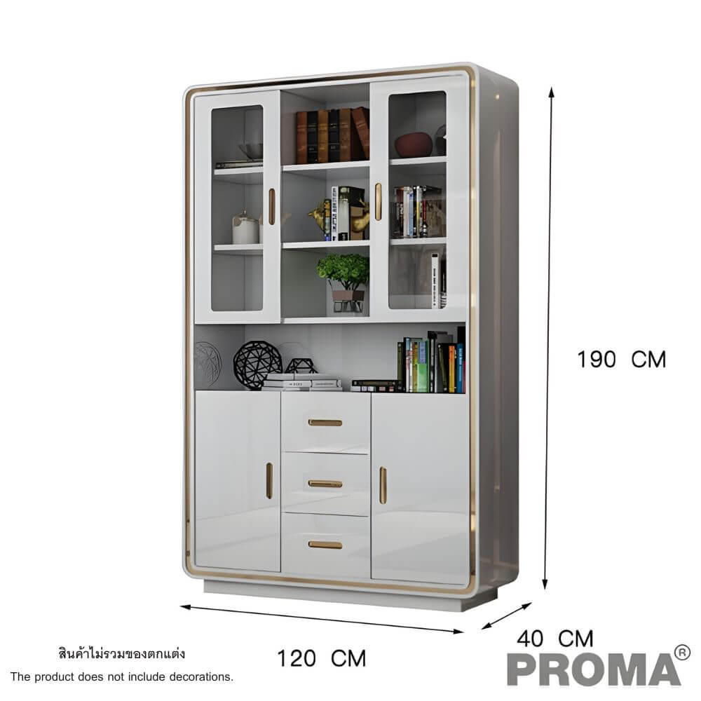 [Pre-order] ชั้นวางของ ตู้หนังสือ Proma-OD27WC สีขาว_4