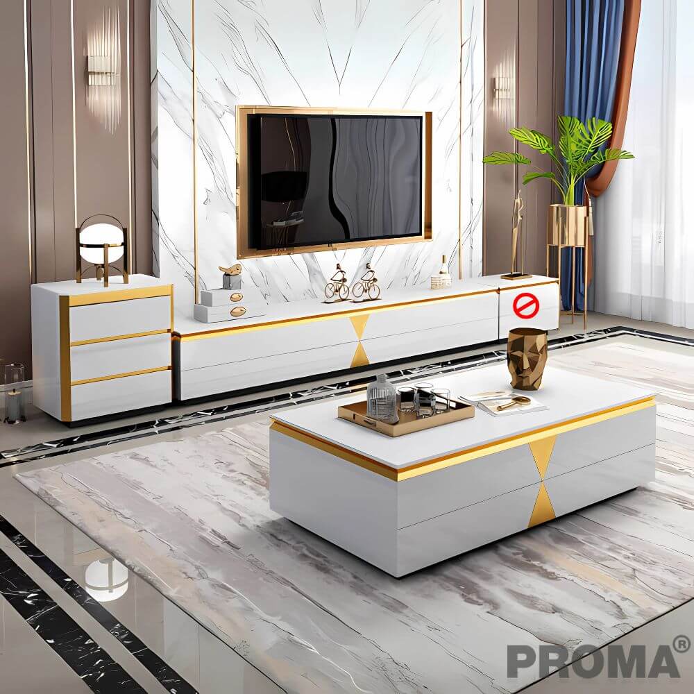[Pre-order] โต๊ะกลาง PROMA TVS-05S150W สีขาว