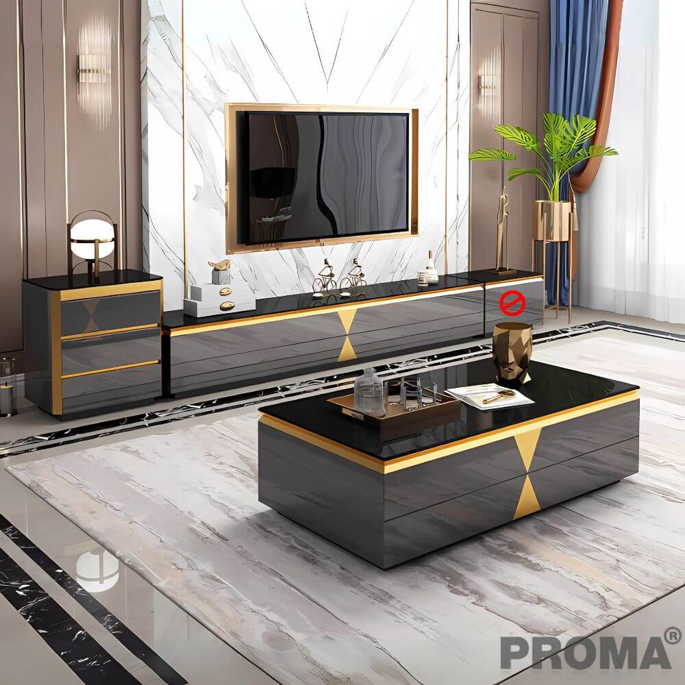 [Pre-order] โต๊ะกลาง PROMA TVS-05S150B สีดำ