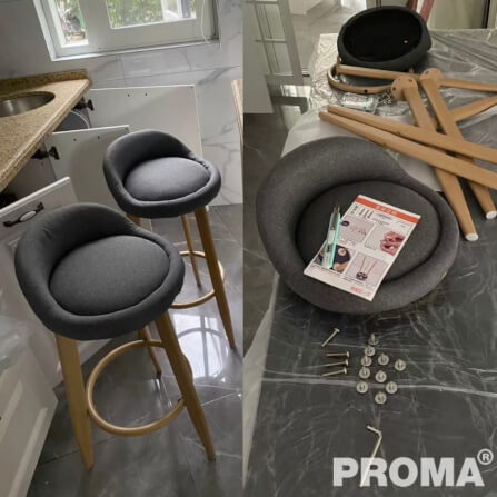 [Pre-order] เก้าอี้บาร์ PROMA-C-31-03 30 ซม. สีน้ำเงิน_2