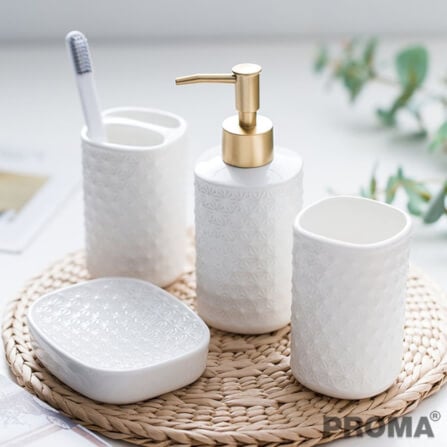 [Pre-order] อุปกรณ์ห้องน้ำเซรามิก 5 ชิ้น PROMA-WS01 สีขาว (ไม่มีถาดรอง)_7