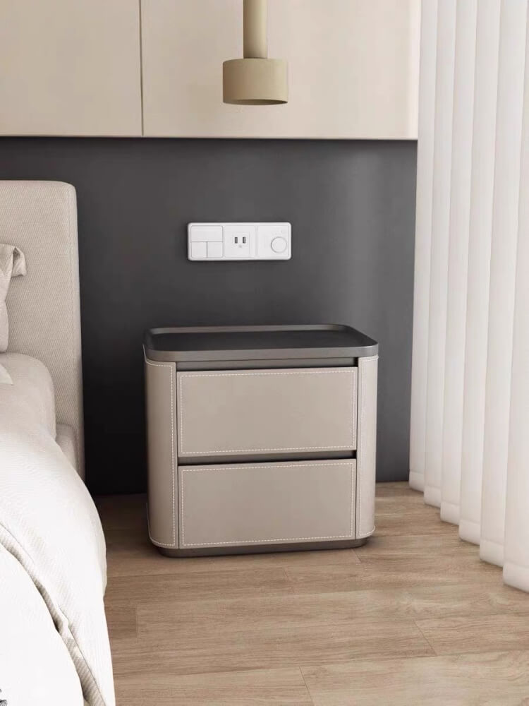 ตู้ข้างเตียง ARTISTRY HOUSE AHBS016 สีกากี/เทา