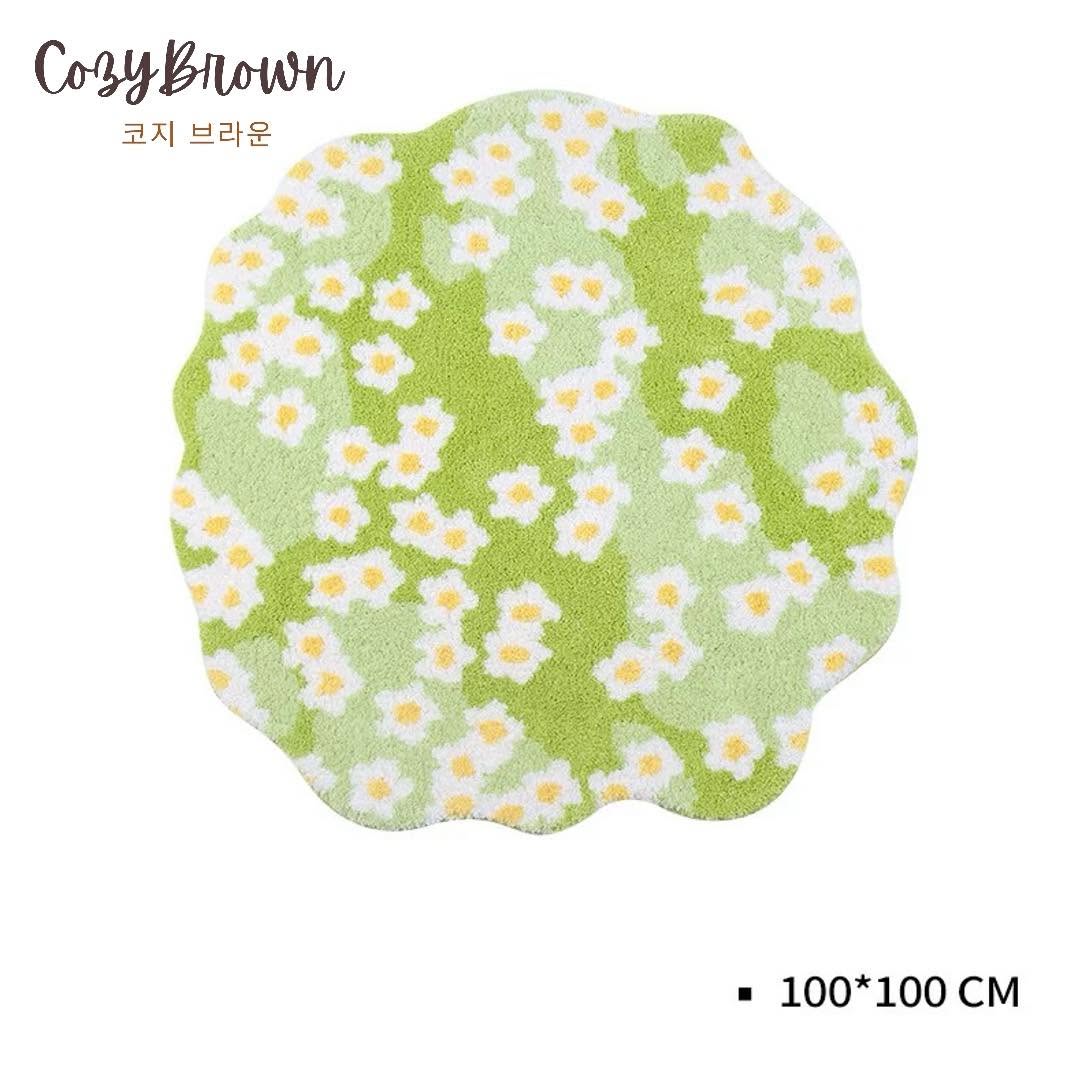 พรม COZYBROWN TP1392-01 100X100 ซม. สีเขียว_0