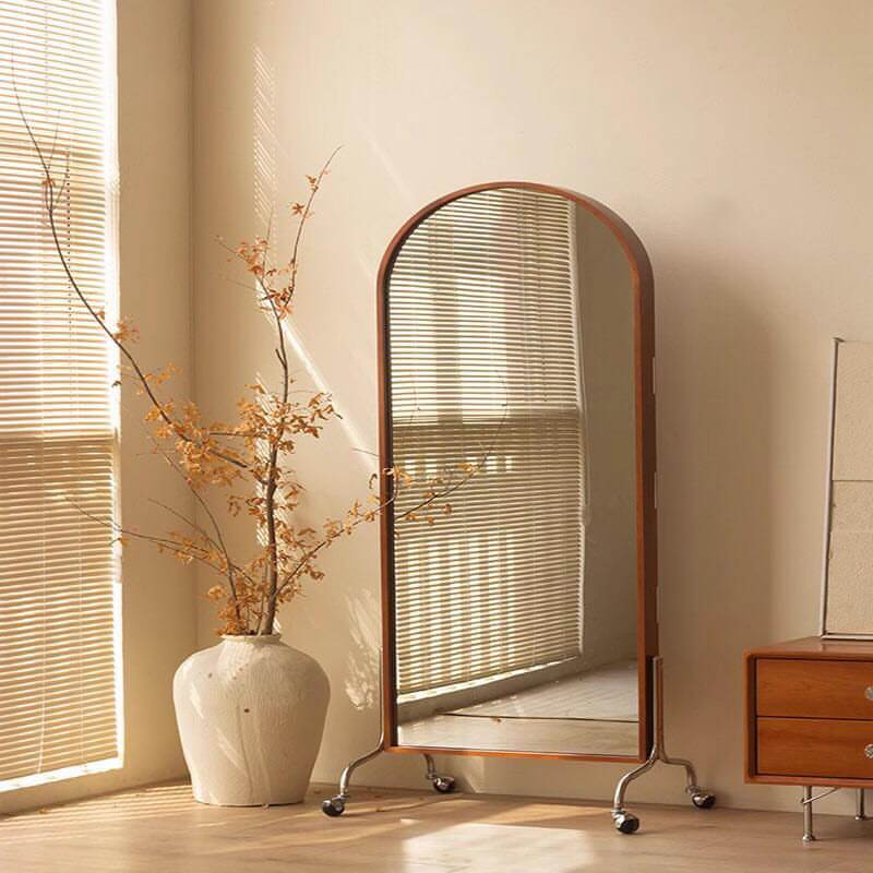 ตู้กระจกล้อเลื่อนพร้อมที่เก็บนิตยสาร COZYBROWN TP0902 สีไม้