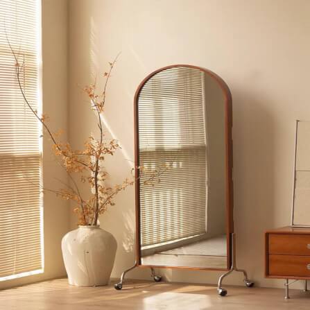 ตู้กระจกล้อเลื่อนพร้อมที่เก็บนิตยสาร COZYBROWN TP0902 สีไม้_1
