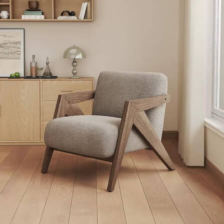 เก้าอี้โซฟา COZYBROWN TP1299 สีเทา 63x83x77cm. _2