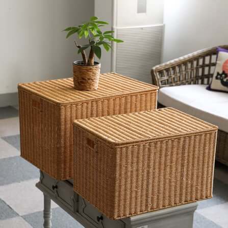 กล่อง หวายสังเคราะห์ TP0866-03 น้ำตาลอ่อน 44x30x29 ซม._3