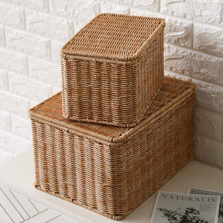 กล่อง หวายสังเคราะห์ COZYBROWN TP0024-06 น้ำตาลเข้ม 36x27x21 ซม._4