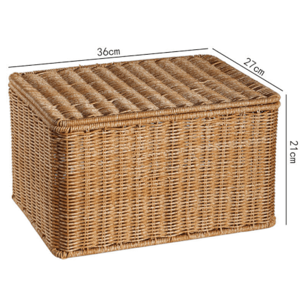กล่อง หวายสังเคราะห์ COZYBROWN TP0024-05 น้ำตาลอ่อน 36x27x21 ซม._6