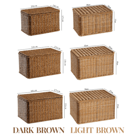 กล่อง หวายสังเคราะห์ COZYBROWN TP0024-06 น้ำตาลเข้ม 36x27x21 ซม._7