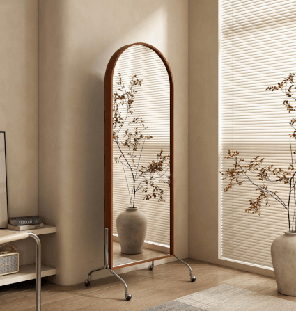 ตู้กระจกล้อเลื่อนพร้อมที่เก็บนิตยสาร COZYBROWN TP0902 สีไม้_7