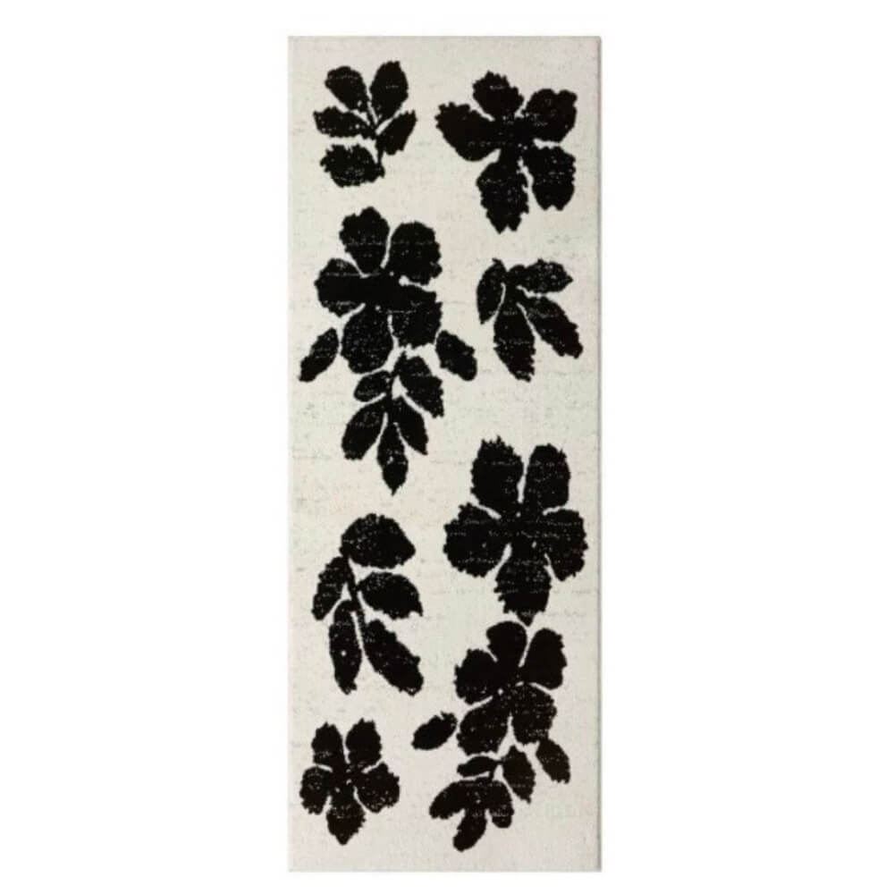 พรม MJHOME DESIGNS BEDSIDE CARPET 70 ขนาด 60*160 ซม. ขาว-ดำ_0