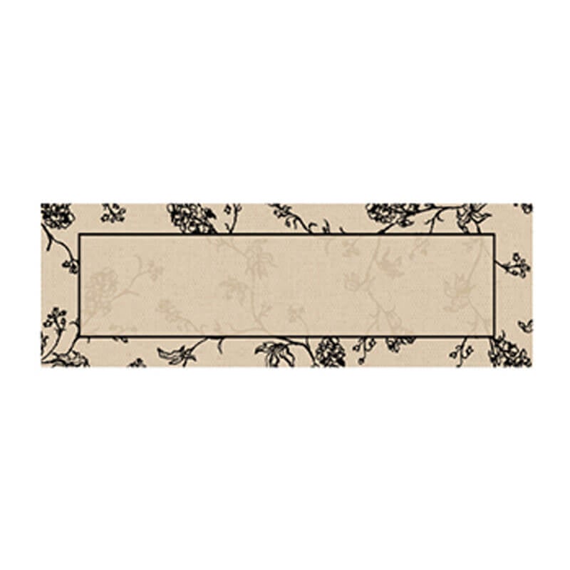 พรม MJHOMEDESIGNS BEDSIDE CARPET 37 ขนาด 80*180 ซม. ครีม-ดำ NO.6