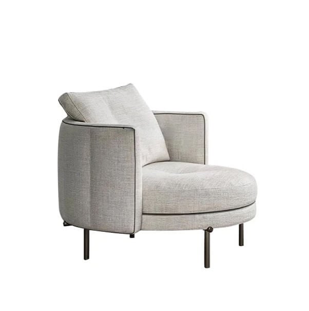อาร์มแชร์ MJHOMEDESIGNS CH674 สีขาว  L88XW88XH72 CM