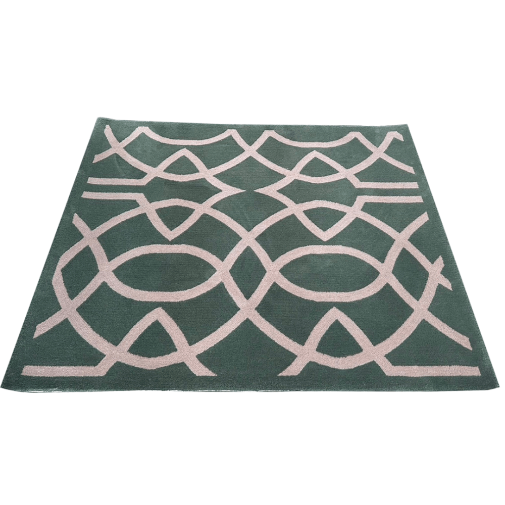 พรม MJHOMEDESIGNS NEW ZEALAND WOOL SERIES ขนาด 115 X 135 ซม. เขียว