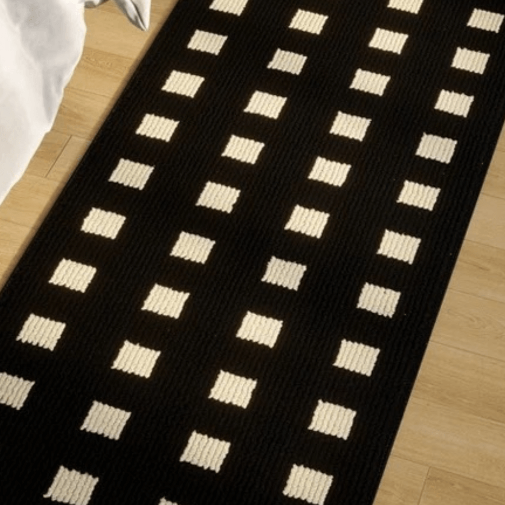 พรม MJHOMEDESIGNS BEDSIDE CARPET 61 ขนาด 60 X 180 ซม. ดำ V1_1