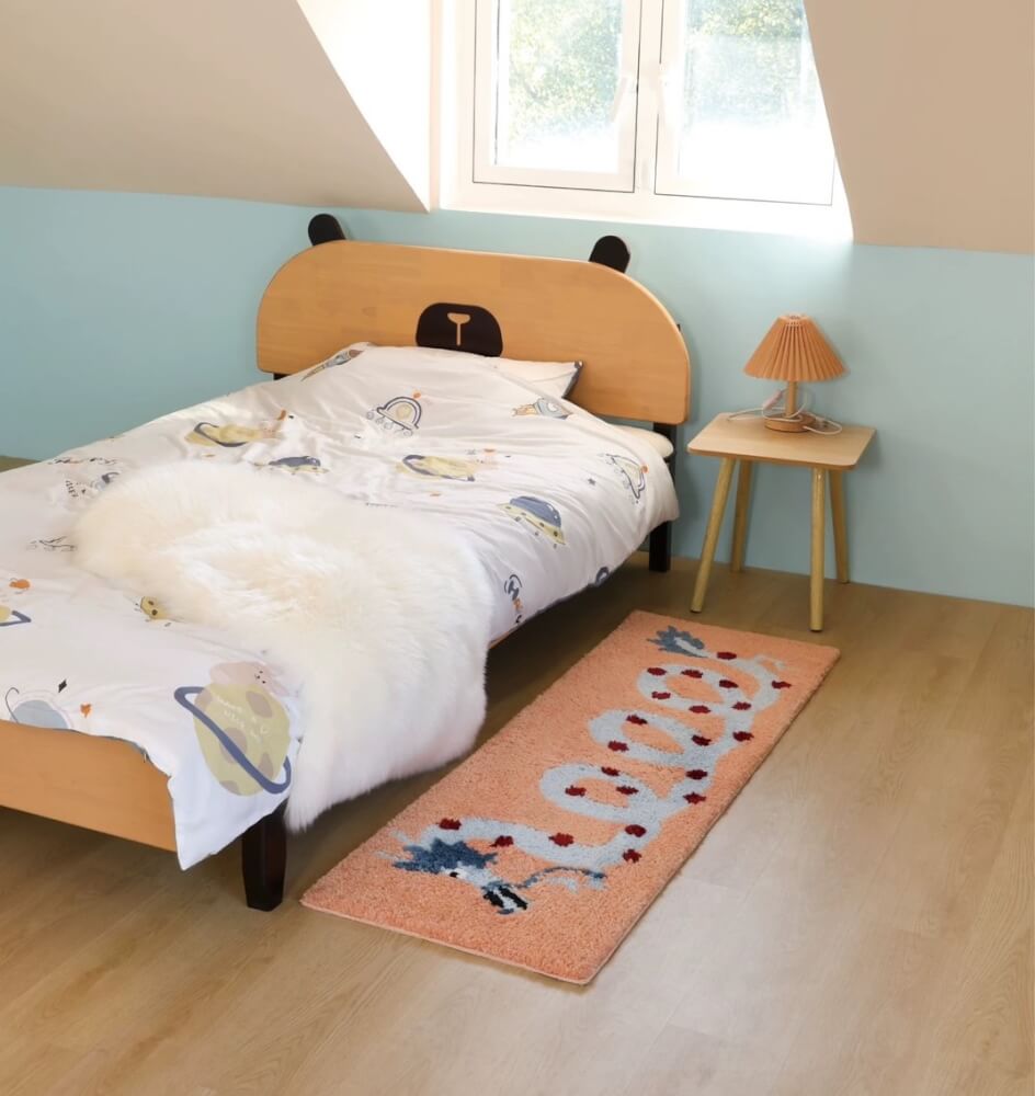 พรม MJHOMEDESIGNS BEDSIDE CARPET 75 ขนาด 50*50 ซม. ส้ม