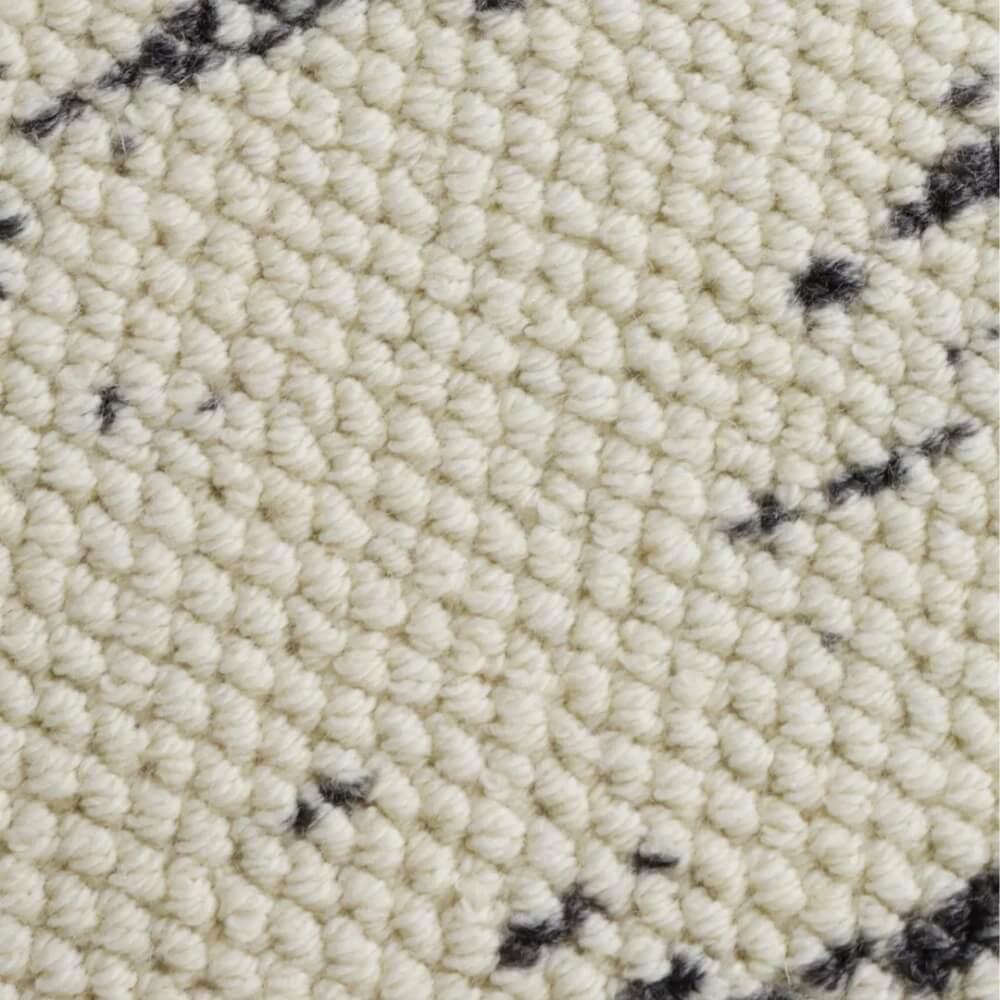 พรม MJHOMEDESIGNS BEDSIDE CARPET 37 ขนาด 80*180 ซม. ครีม-ดำ NO.6