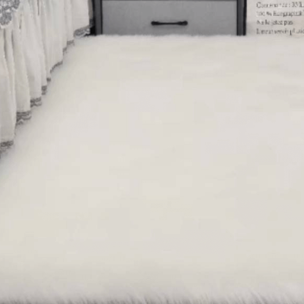 พรม MJHOMEDESIGNS BEDSIDE CARPET 63 ขนาด 80 X 150 ซม. ขาว