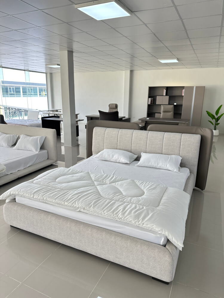 เตียง 6 ฟุต MJHOMEDESIGNS DC974 สีเบจ
