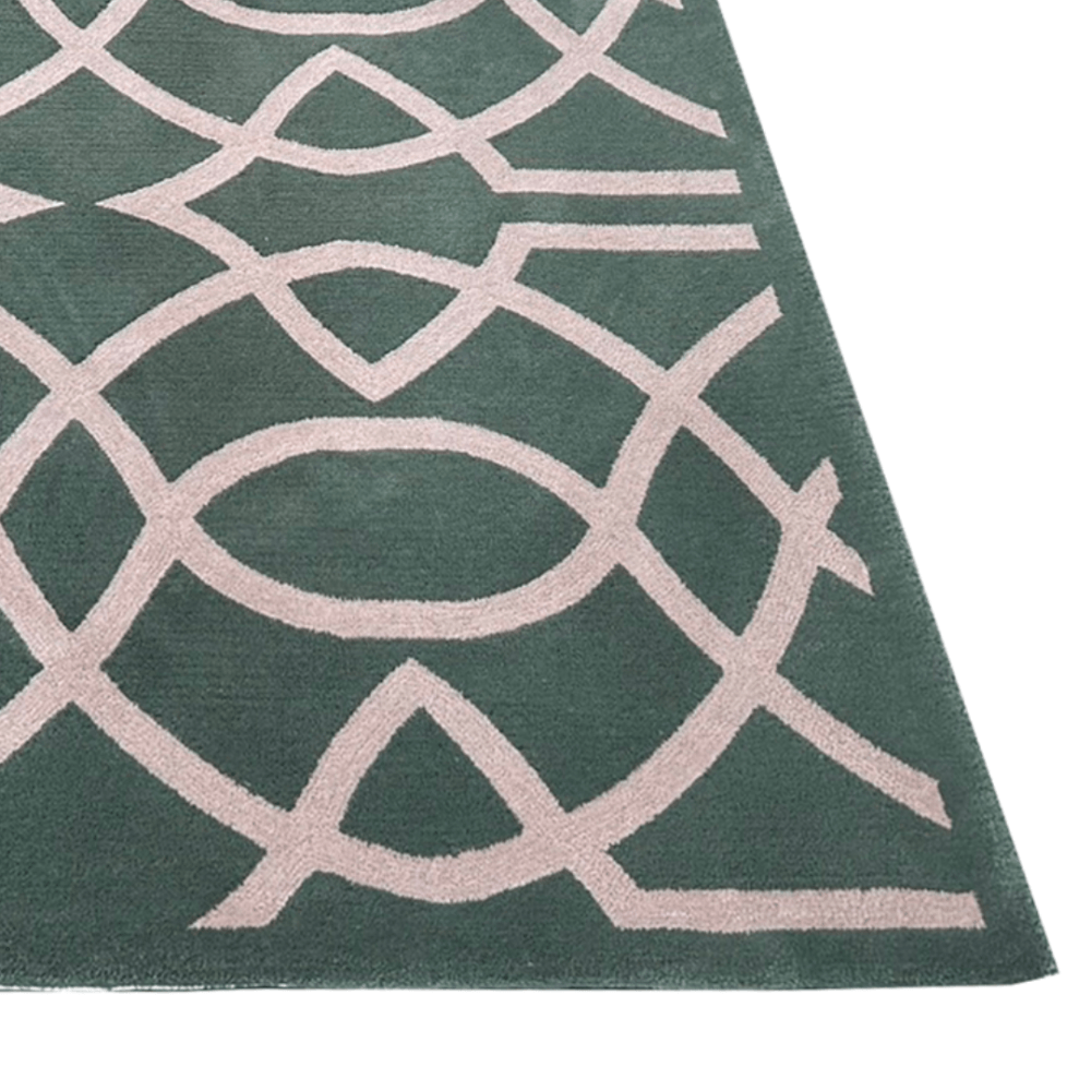 พรม MJHOMEDESIGNS NEW ZEALAND WOOL SERIES ขนาด 115 X 135 ซม. เขียว