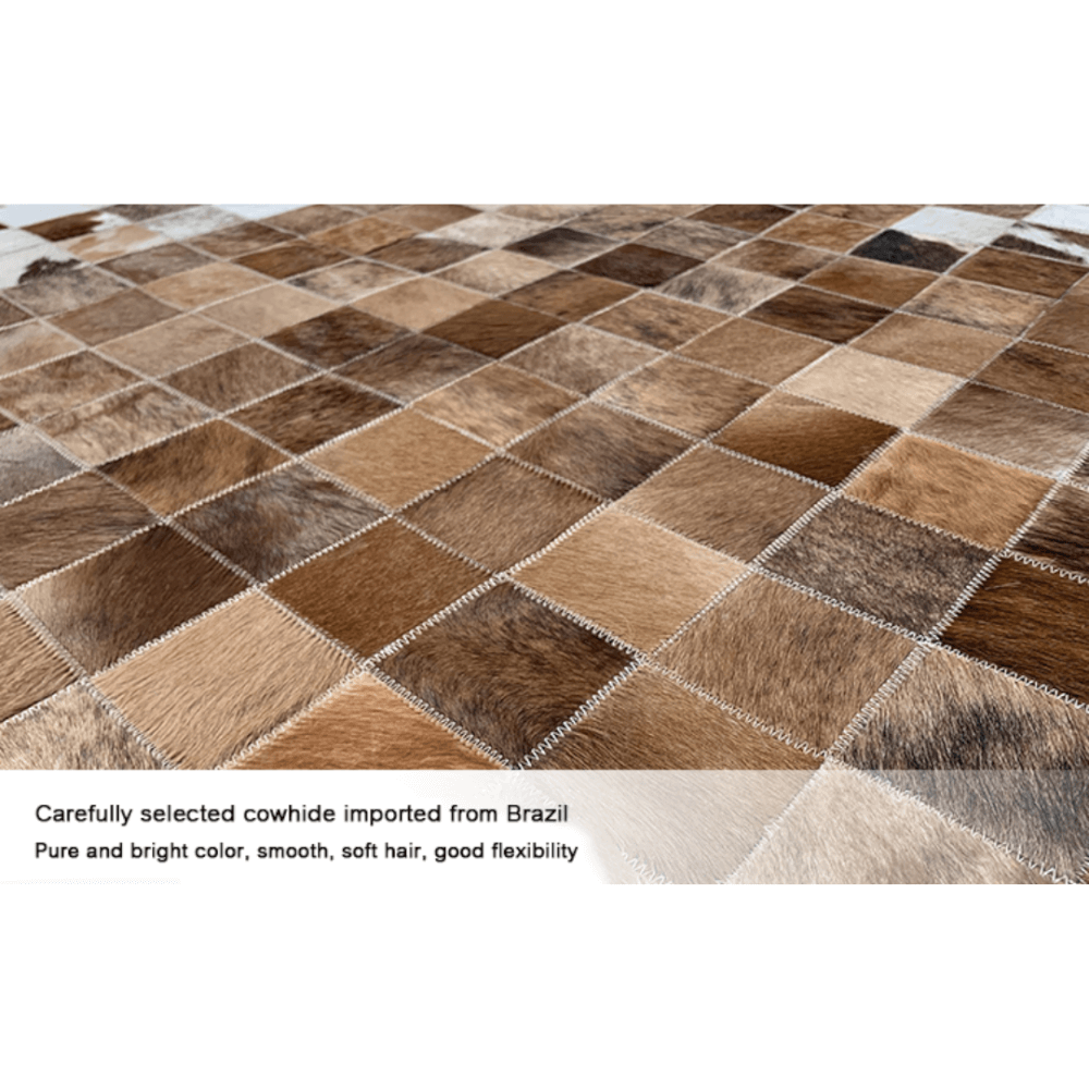 พรมหนังวัวแท้ MJHOMEDESIGNS COW SERIES ขนาด 160 X 230 ซม. น้ำตาล