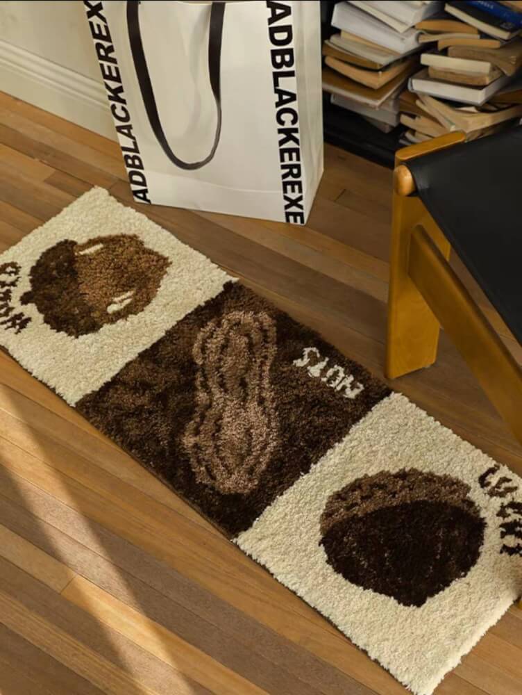 พรม MJHOMEDESIGNS BEDSIDE CARPET 67 ขนาด 40 X 120 ซม. น้ำตาล