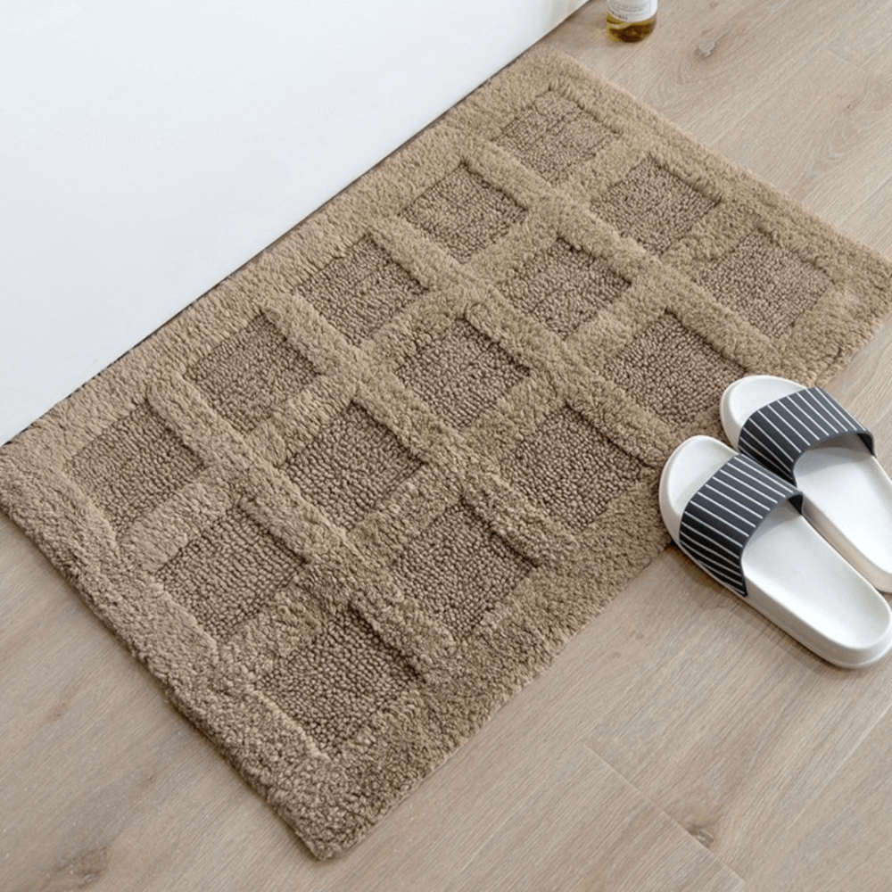 พรม MJHOMEDESIGNS DOORMAT CARPET 04 ขนาด 40*60 CM น้ำตาลอ่อน