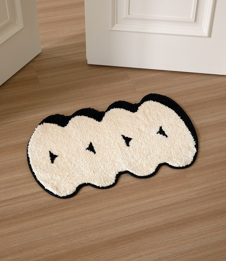 พรม MJHOMEDESIGNS DOORMAT CARPET 08 ขนาด 40*70 CM ดำ-ขาว