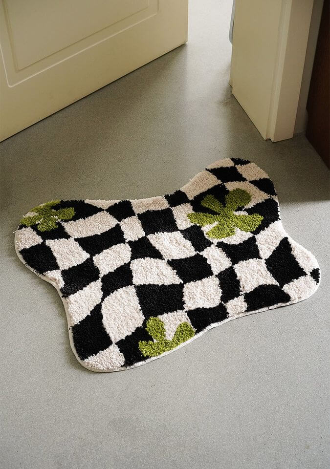 พรม MJHOMEDESIGNS DOORMAT CARPET 05 ขนาด 55*70 CM ดำ