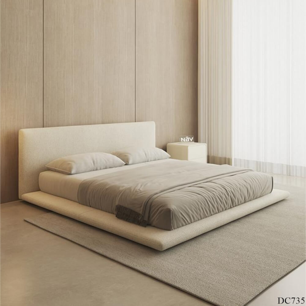 เตียง 6 ฟุต MJHOMEDESIGNS DC735 สีเบจ