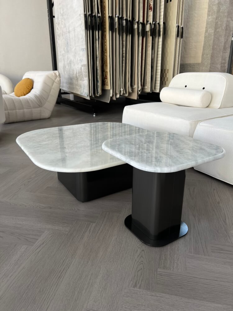 โต๊ะกลาง MJHOMEDESIGNS TB1422 L90XH32 CM + L45XH43 CM ดำ/เทา