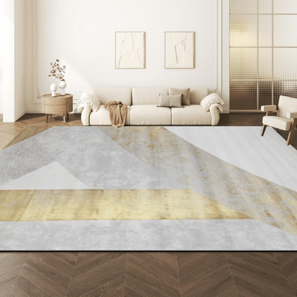 พรม MJHOMEDESIGNS AD-402 SERIES ขนาด 160 X 230 ซม. เทาทอง