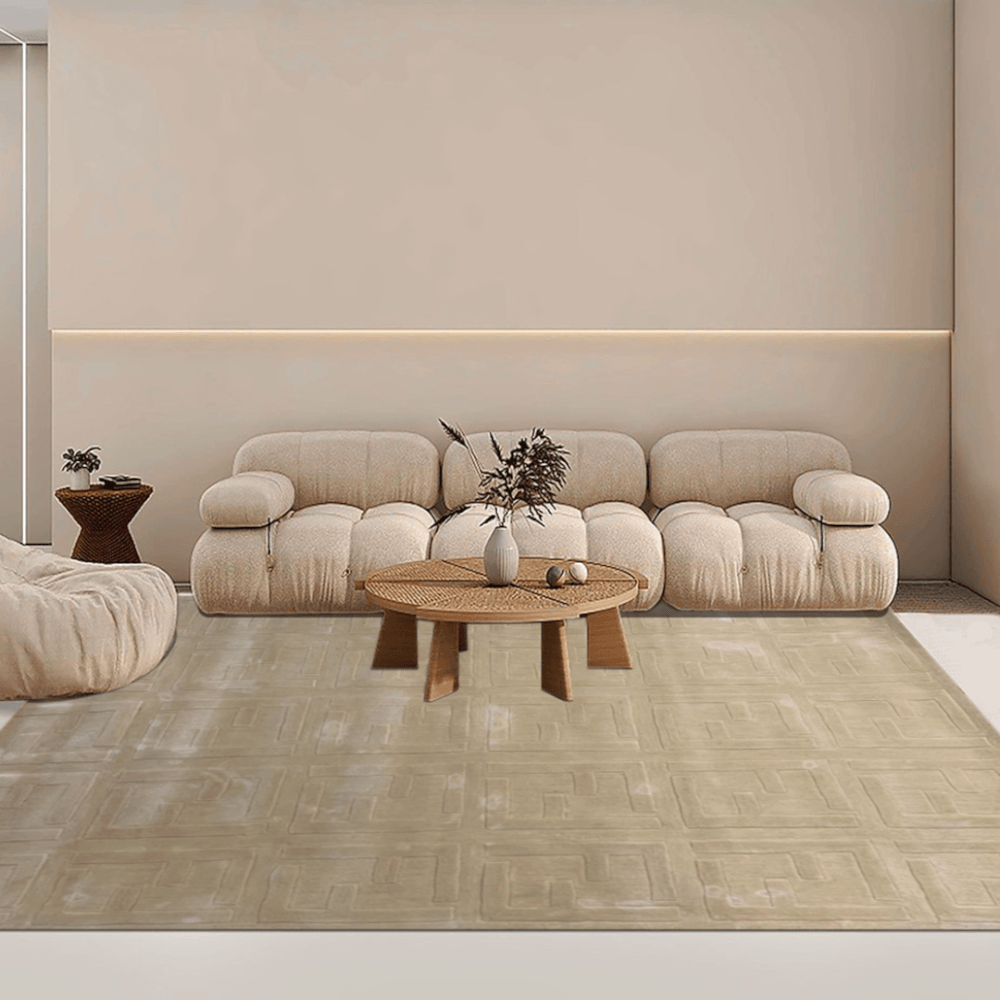 พรม MJHOMEDESIGNS WOOL + ICE SILK ขนาด 160 X 230 ซม. น้ำตาล