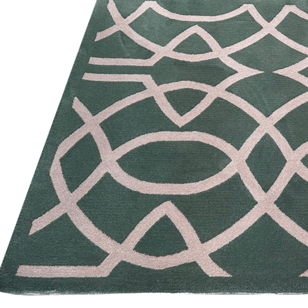 พรม MJHOMEDESIGNS NEW ZEALAND WOOL SERIES ขนาด 115 X 135 ซม. เขียว