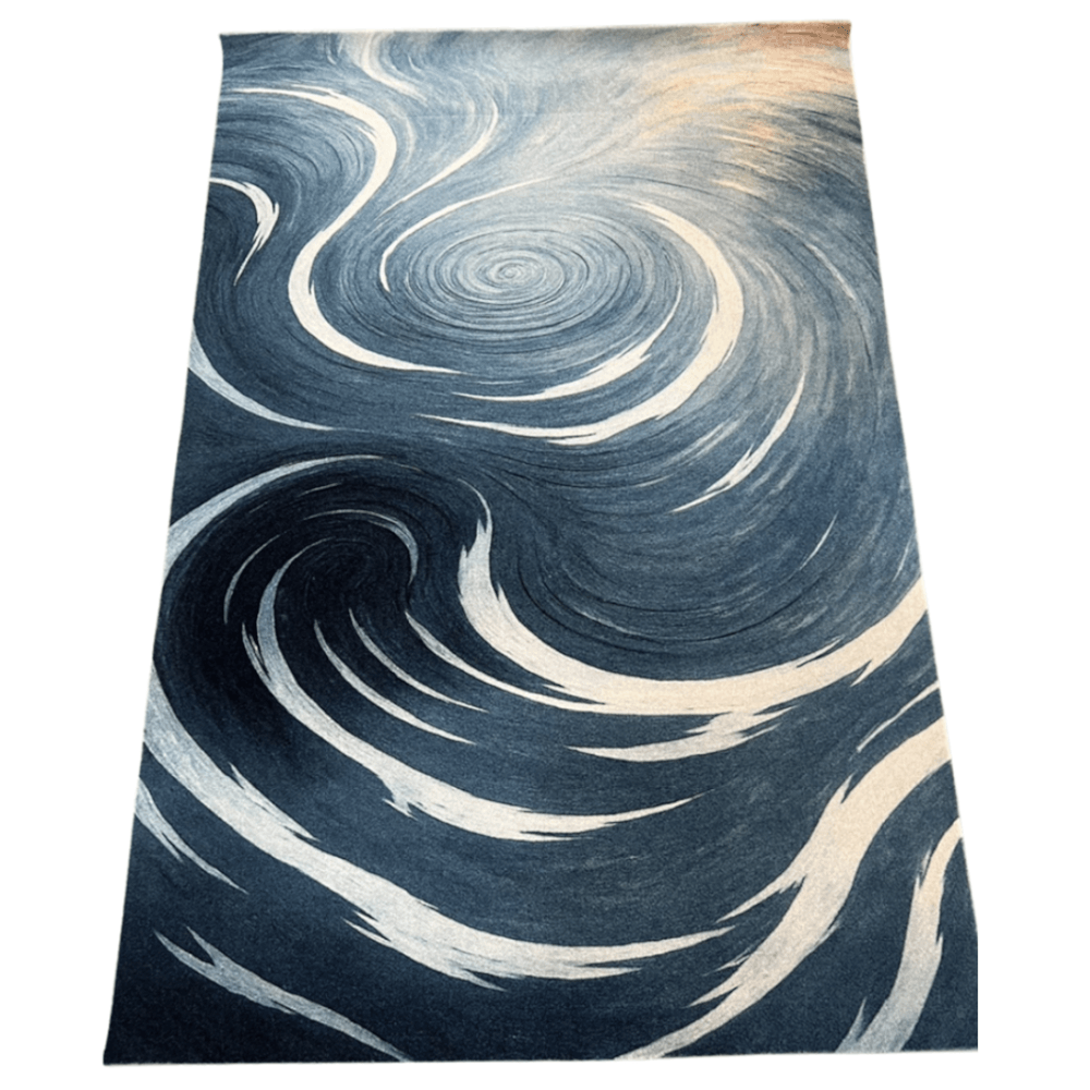 พรม MJHOMEDESIGNS ABYSSAL SWIRL SERIES ขนาด 120 X 180 ซม. น้ำเงิน