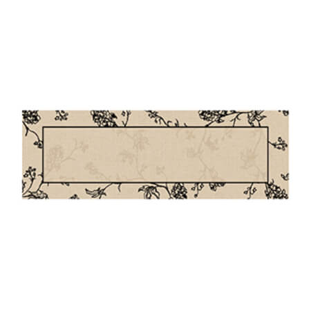 พรม MJHOMEDESIGNS BEDSIDE CARPET 37 ขนาด 80*180 ซม. ครีม-ดำ NO.6_0