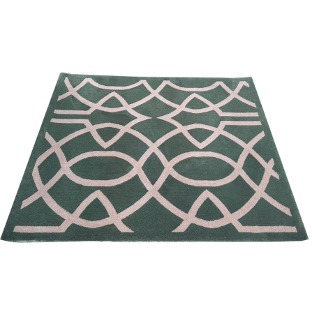พรม MJHOMEDESIGNS NEW ZEALAND WOOL SERIES ขนาด 115 X 135 ซม. เขียว_0