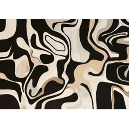 พรม MJHOMEDESIGNS RETRO FLOW SERIES ขนาด 120 X 180 ซม. ดำ-ครีม_0