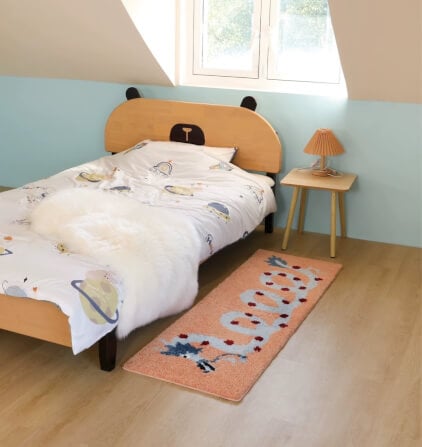 พรม MJHOMEDESIGNS BEDSIDE CARPET 75 ขนาด 50*50 ซม. ส้ม_1