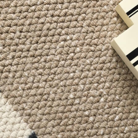 พรม MJHOMEDESIGNS BEDSIDE CARPET 37 ขนาด 50*150 ซม. ครีม-ดำ NO.7_1
