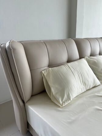 เตียง 6 ฟุต MJHOMEDESIGNS รุ่น DC1106 ขนาด 225X210X106 ซม. สีเบจ_1