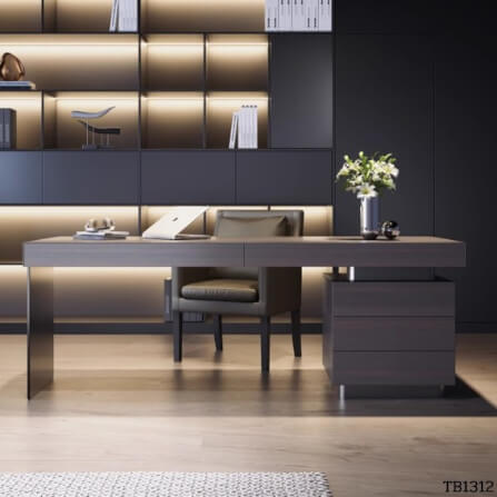 โต๊ะทำงาน MJHOMEDESIGNS TB1312 L160XW70XH75 CM สีดำ_1