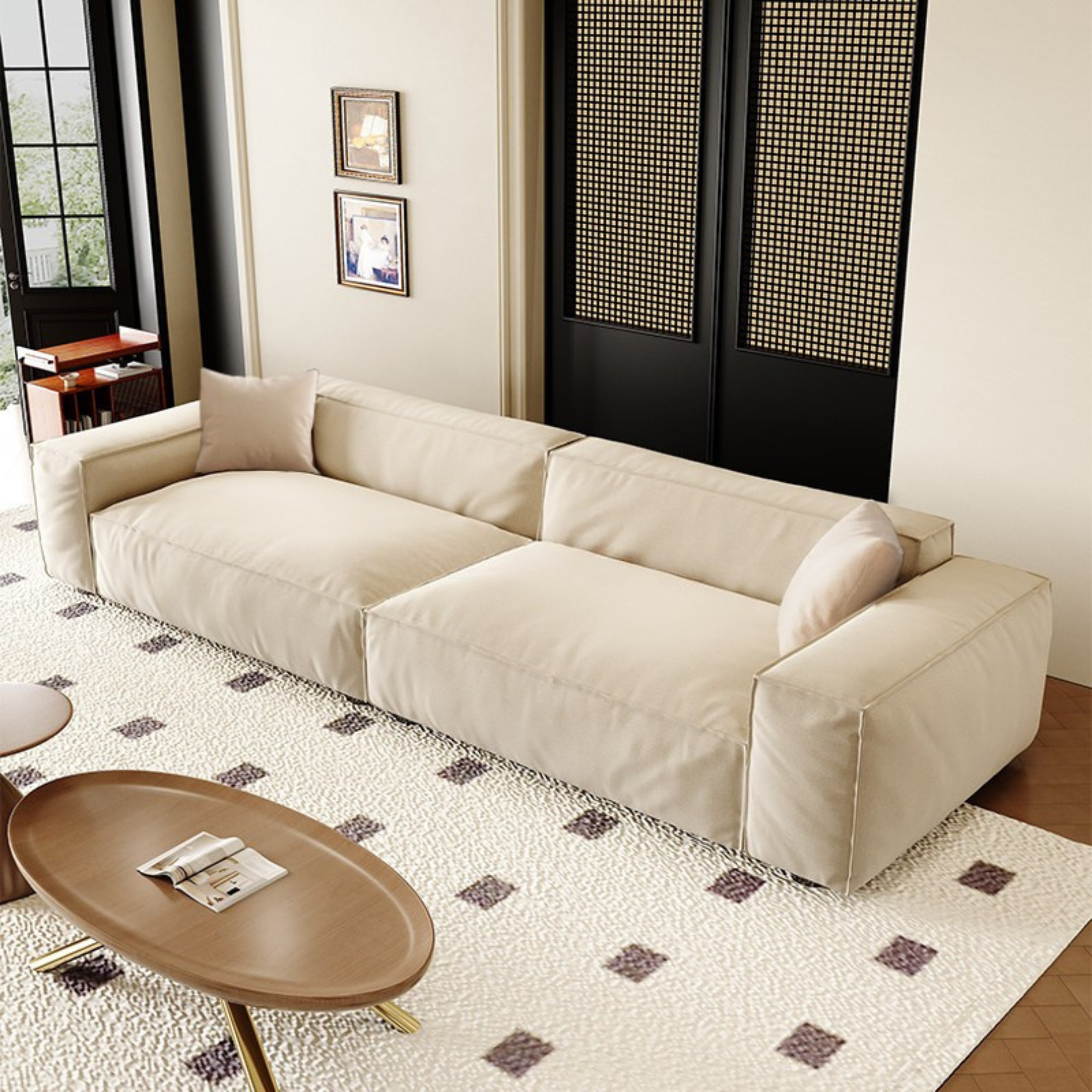 โซฟา MJHOMEDESIGNS SF330 สีเบจ L240XW95XH70 CM_1