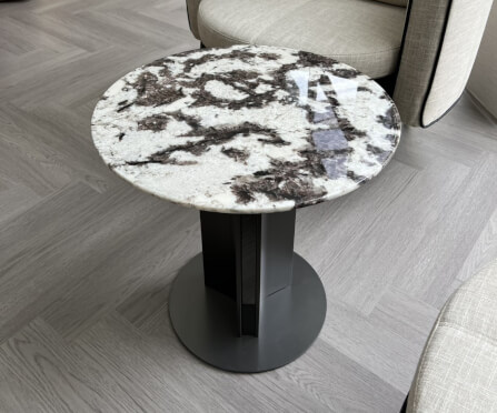 โต๊ะข้าง MJHOMEDESIGNS TB1413 สีขาว/ดำ L50XH40 CM_2