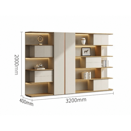 ตู้เก็บของ MJHOMEDESIGNS TB1070 สีเบจ L320XW40XH200 CM_2